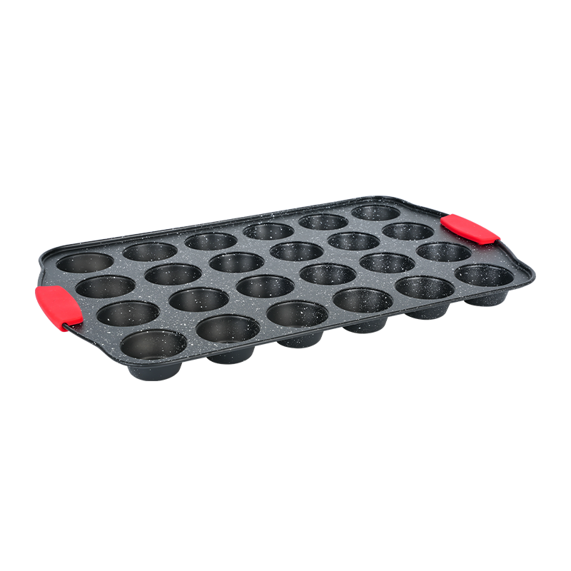 H08M 24 tazas de muffins con agarre de silicona