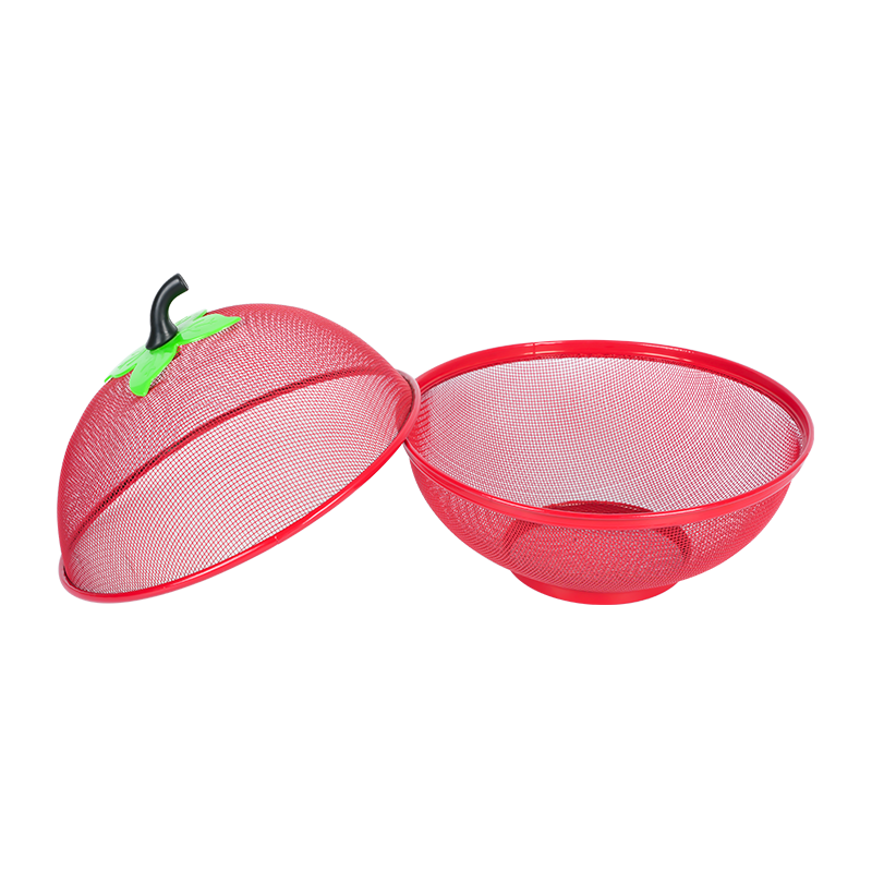 Cesta de frutas de malla con tapa